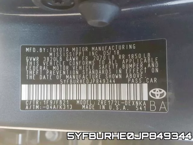 5YFBURHE0JP849344 фото 2