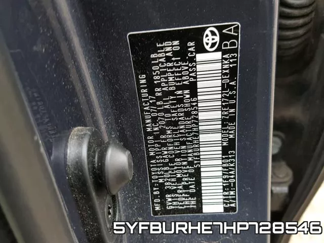 5YFBURHE7HP728546 фото 2
