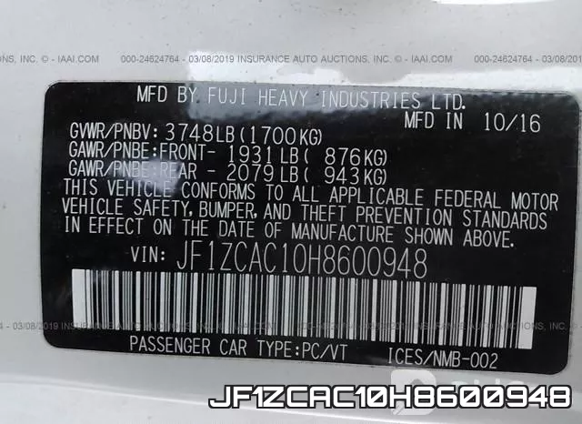 JF1ZCAC10H8600948 фото 10