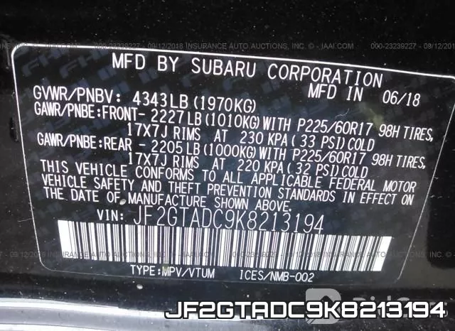 JF2GTADC9K8213194 фото 10