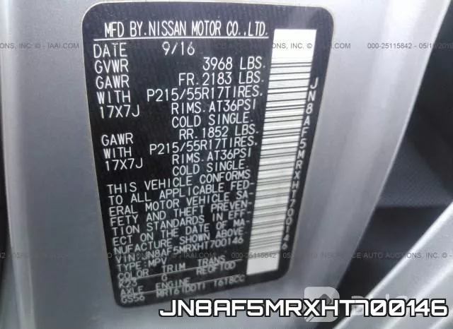 JN8AF5MRXHT700146 фото 10