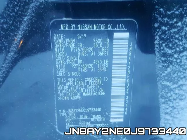 JN8AY2NE0J9733440 фото 2