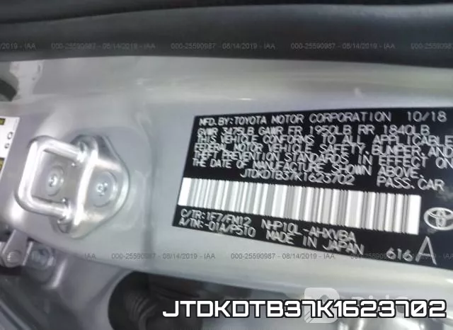 JTDKDTB37K1623702 фото 10