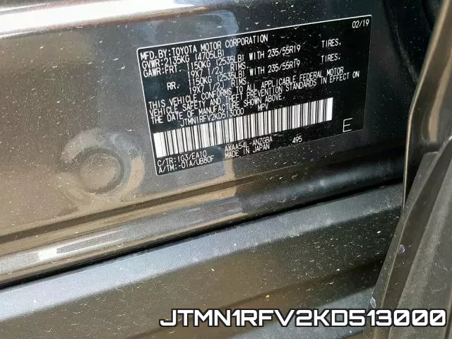 JTMN1RFV2KD513000 фото 2