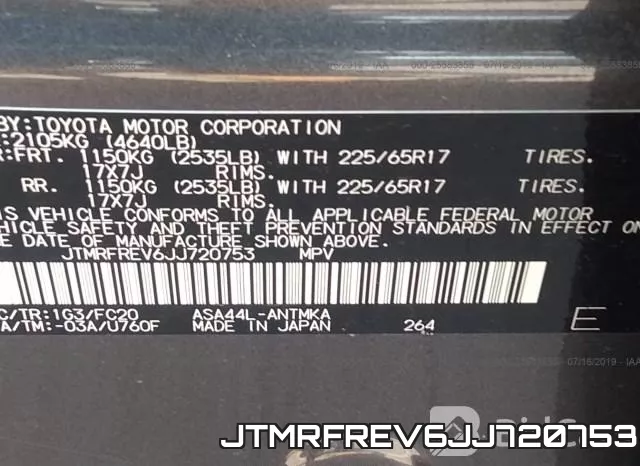 JTMRFREV6JJ720753 фото 10
