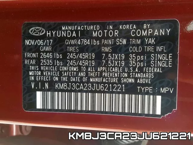 KM8J3CA23JU621221 фото 2