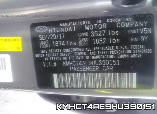 KMHCT4AE9HU390151 фото 10