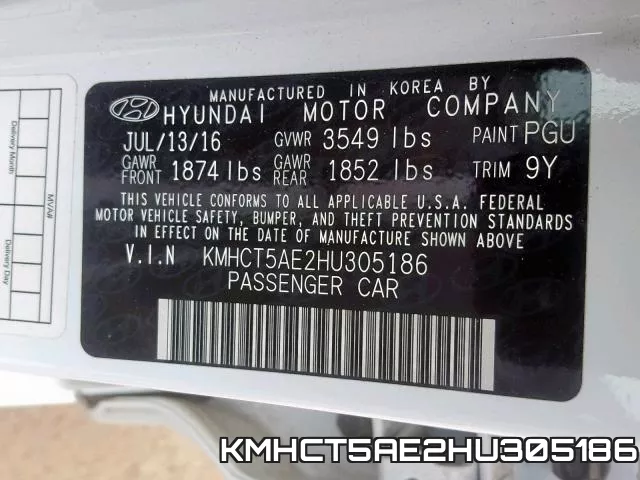 KMHCT5AE2HU305186 фото 2