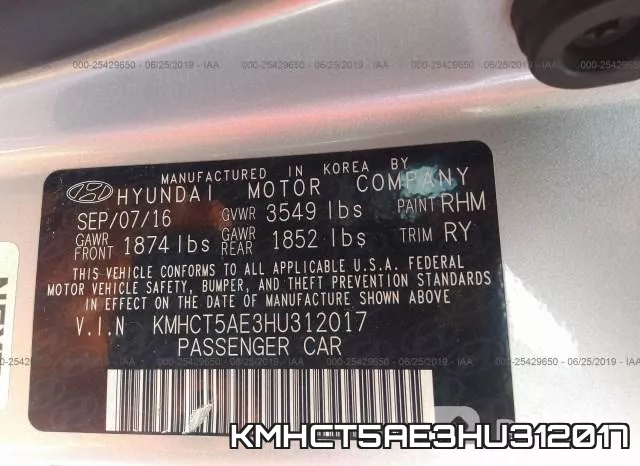 KMHCT5AE3HU312017 фото 10