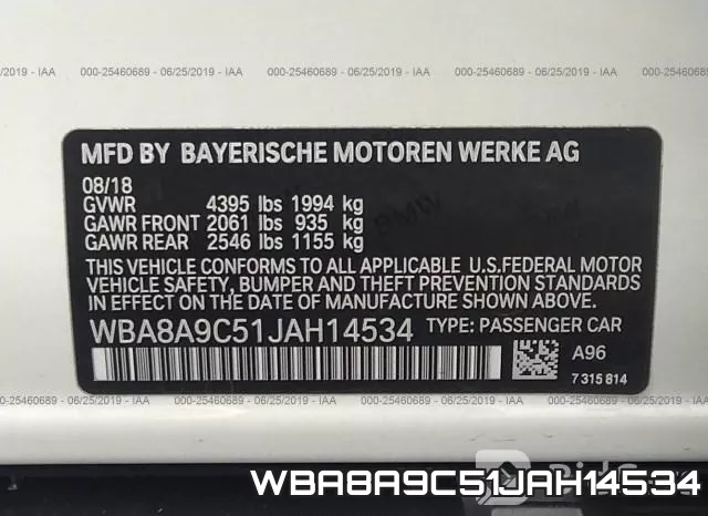 WBA8A9C51JAH14534 фото 10