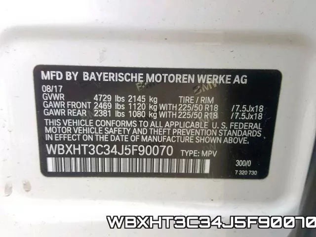 WBXHT3C34J5F90070 фото 2