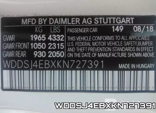 WDDSJ4EBXKN727391 фото 10