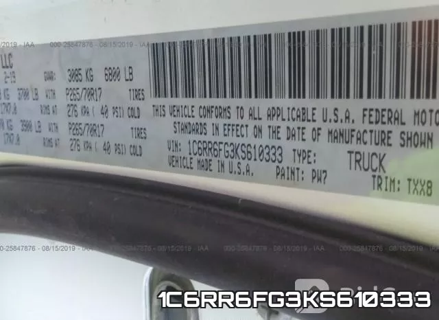 1C6RR6FG3KS610333 фото 10