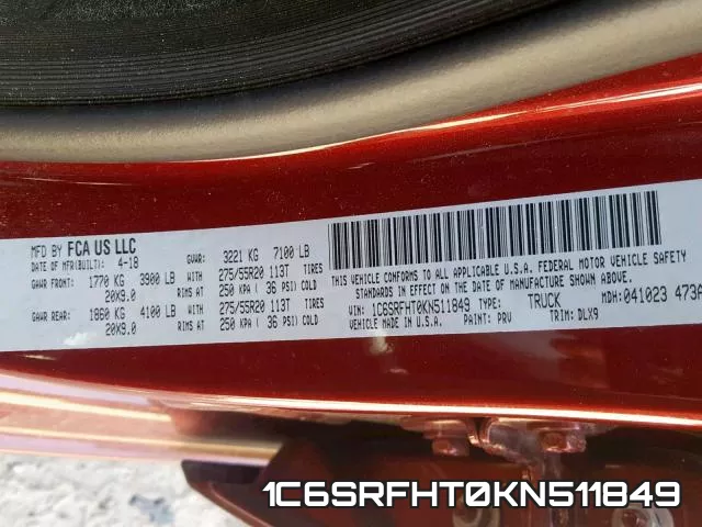 1C6SRFHT0KN511849 фото 2