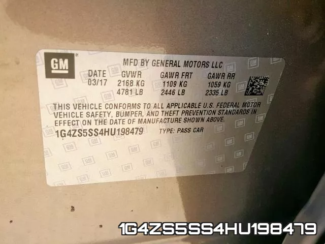 1G4ZS5SS4HU198479 фото 2