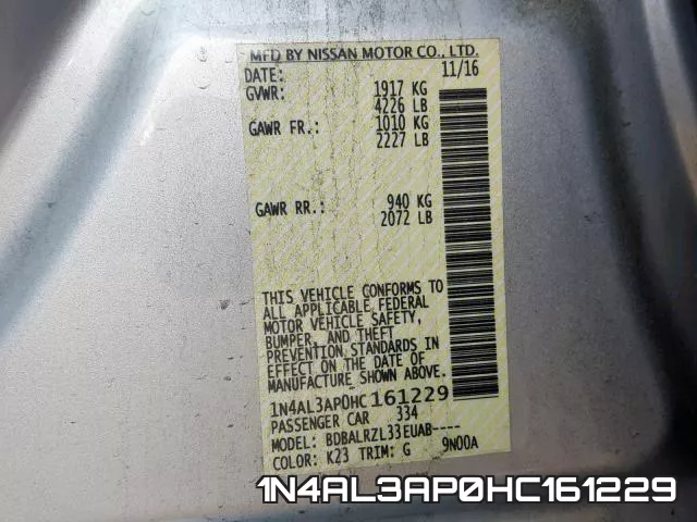 1N4AL3AP0HC161229 фото 2