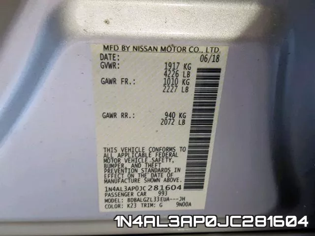 1N4AL3AP0JC281604 фото 2