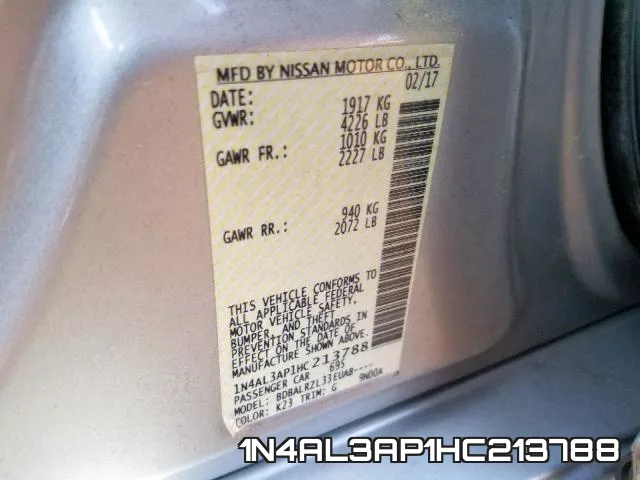 1N4AL3AP1HC213788 фото 2
