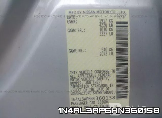 1N4AL3AP6HN360158 фото 10