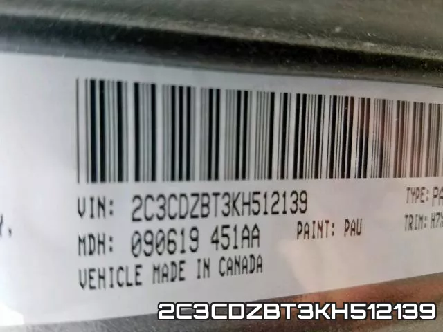 2C3CDZBT3KH512139 фото 2
