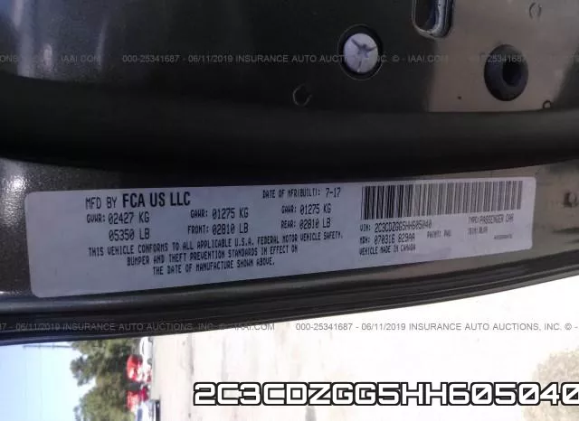 2C3CDZGG5HH605040 фото 10