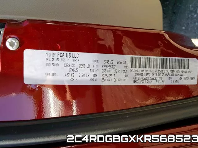 2C4RDGBGXKR568523 фото 2