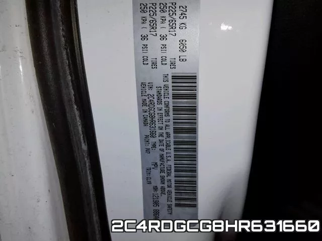 2C4RDGCG8HR631660 фото 2