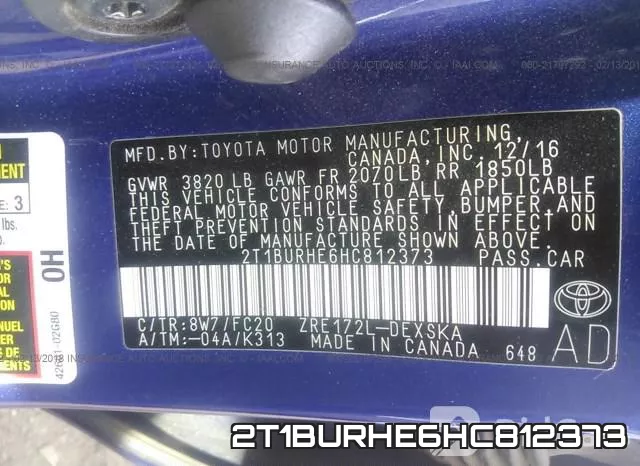 2T1BURHE6HC812373 фото 10