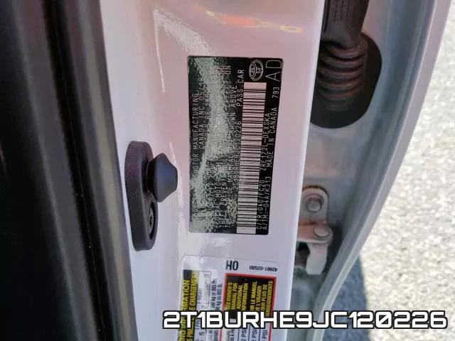 2T1BURHE9JC120226 фото 2