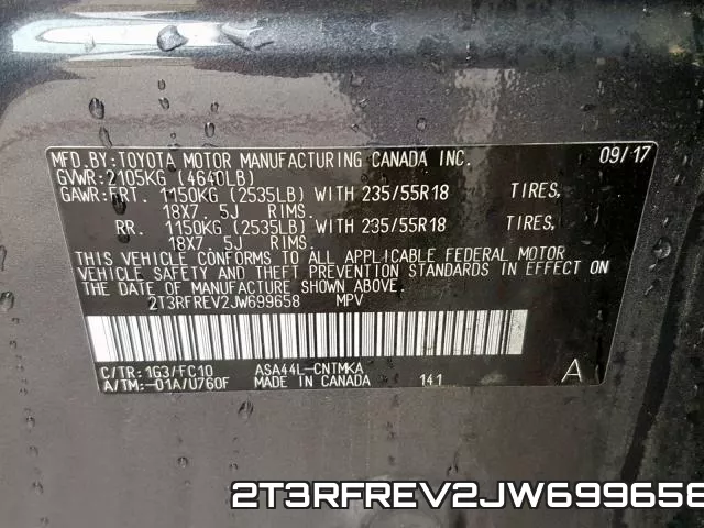 2T3RFREV2JW699658 фото 2