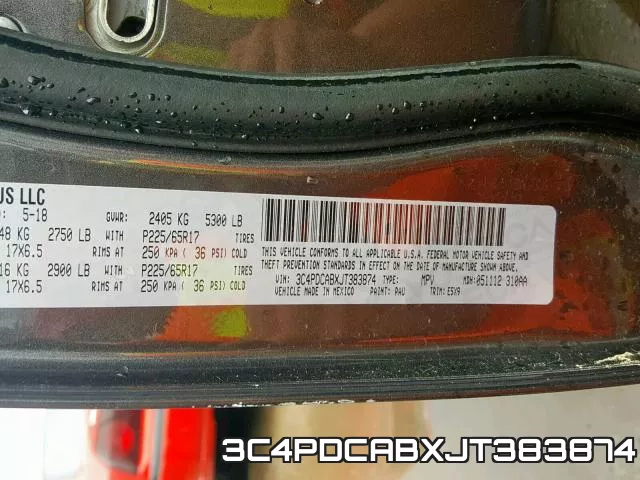 3C4PDCABXJT383874 фото 2
