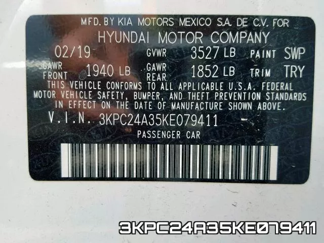 3KPC24A35KE079411 фото 2