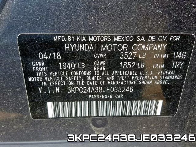 3KPC24A38JE033246 фото 2