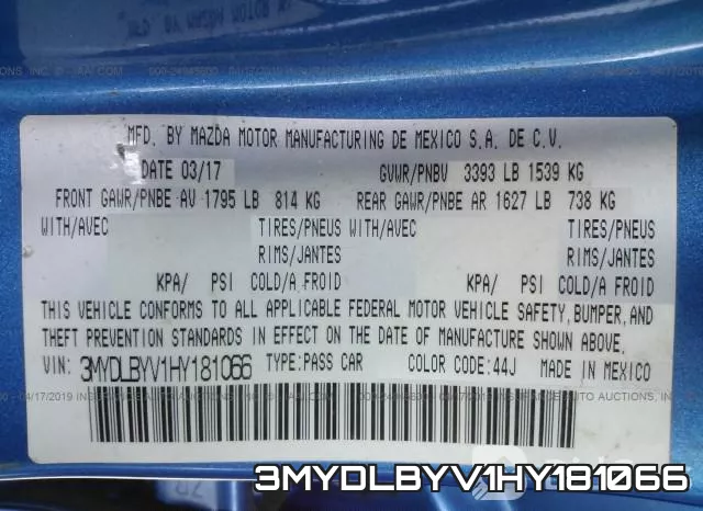 3MYDLBYV1HY181066 фото 10