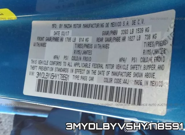 3MYDLBYV5HY178591 фото 10