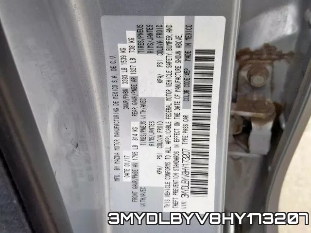 3MYDLBYV8HY173207 фото 2