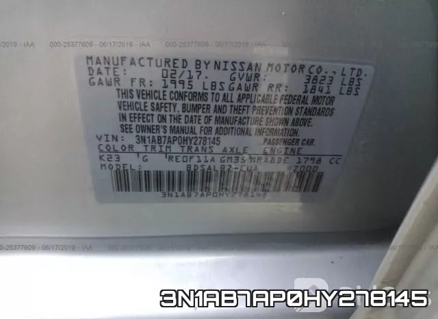 3N1AB7AP0HY278145 фото 10