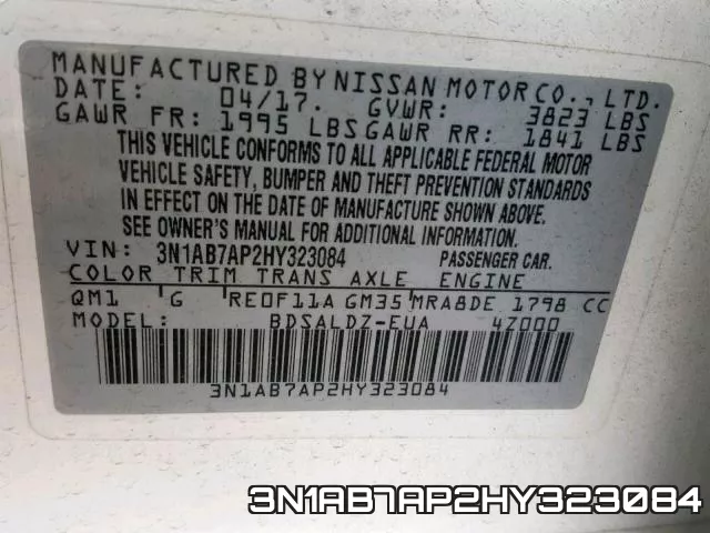 3N1AB7AP2HY323084 фото 2