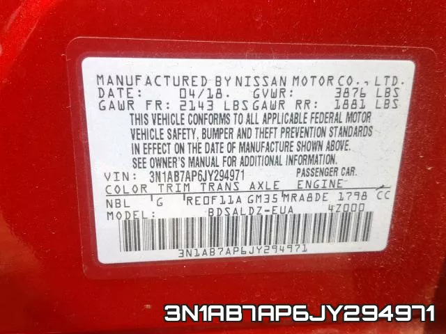 3N1AB7AP6JY294971 фото 2