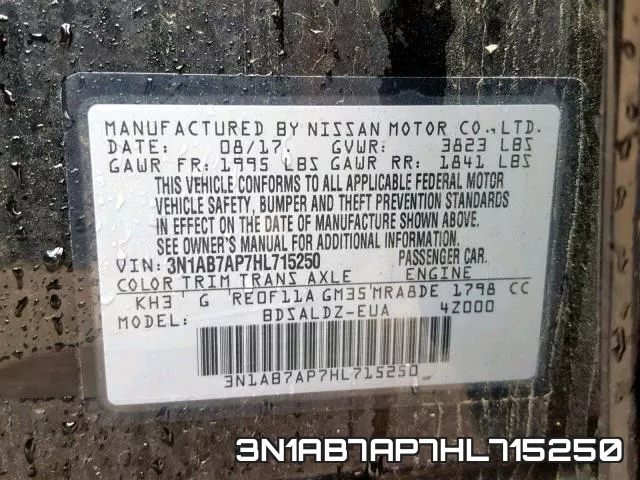 3N1AB7AP7HL715250 фото 2