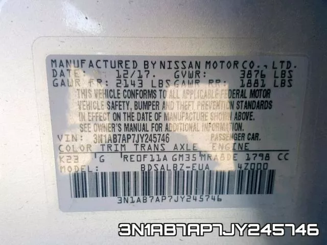 3N1AB7AP7JY245746 фото 2