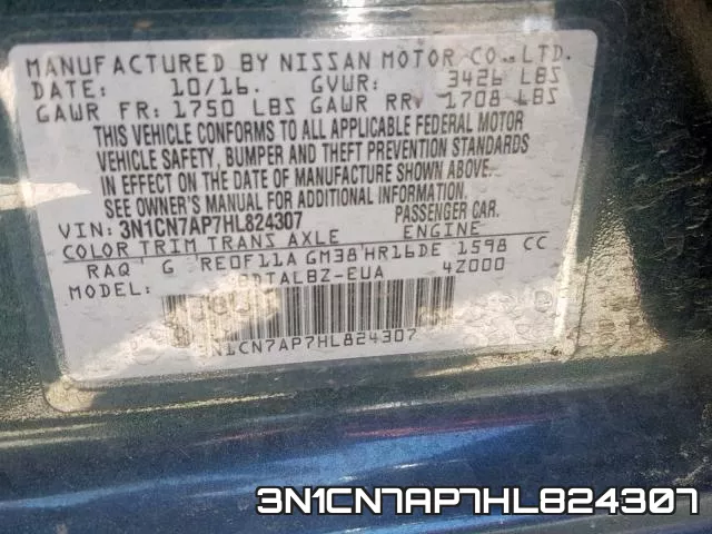 3N1CN7AP7HL824307 фото 2
