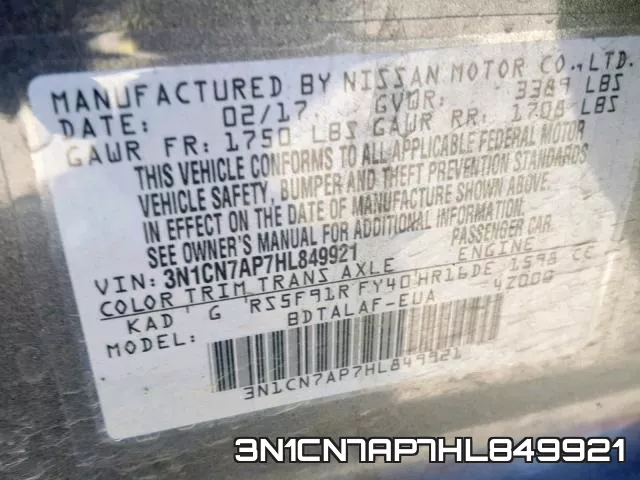 3N1CN7AP7HL849921 фото 2