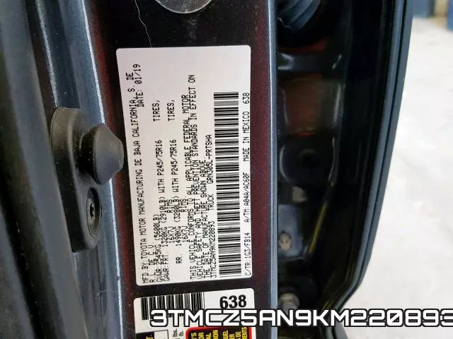 3TMCZ5AN9KM220893 фото 2