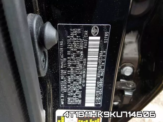4T1B11HK9KU714606 фото 2