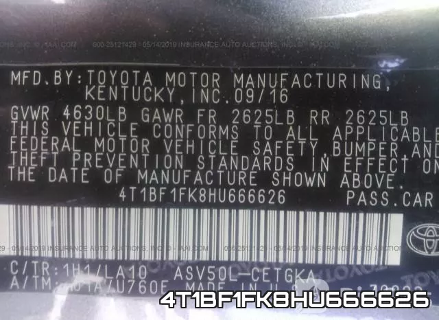 4T1BF1FK8HU666626 фото 10