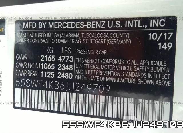 55SWF4KB6JU249709 фото 10