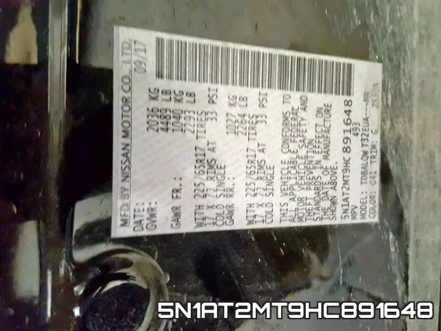 5N1AT2MT9HC891648 фото 2