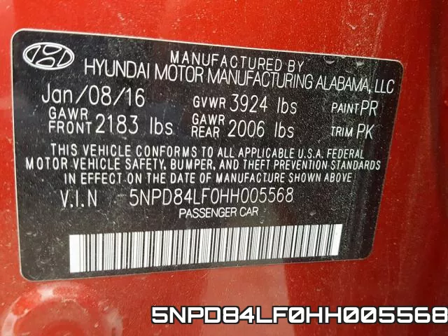 5NPD84LF0HH005568 фото 2