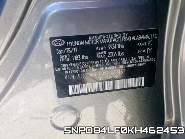 5NPD84LF0KH462453 фото 2